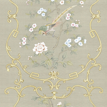 中式欧式田园花鸟壁纸壁布背景画 (1)