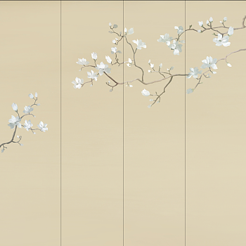 中式欧式田园花鸟壁纸壁画壁布背景画工笔画 (58)