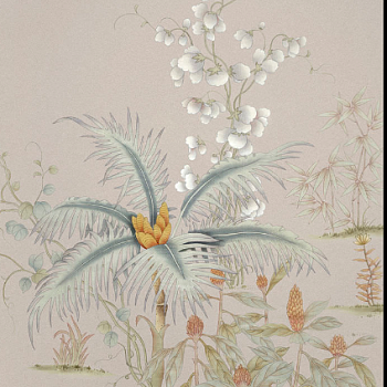 中式欧式田园花鸟壁纸壁画壁布背景画 (7)
