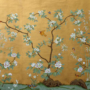 中式欧式田园花鸟壁纸壁画壁布背景画 (25)