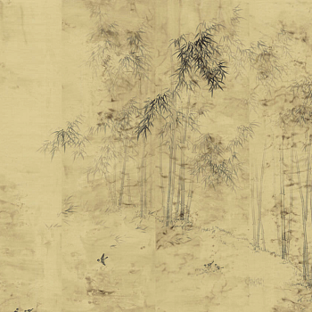 新中式竹子壁纸壁布背景画a (2)