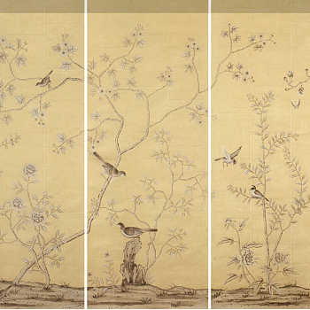 中式欧式田园花鸟壁纸壁画壁布背景画 (17)