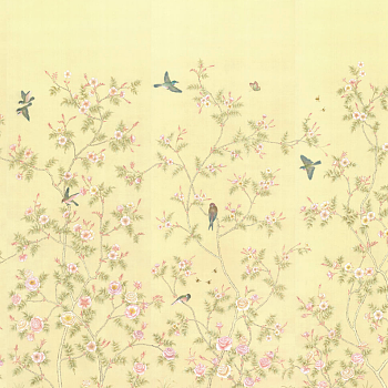 中式欧式田园花鸟壁纸壁画壁布背景画 (41)