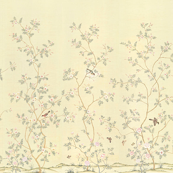 中式欧式田园花鸟壁纸壁画壁布背景画 (30)