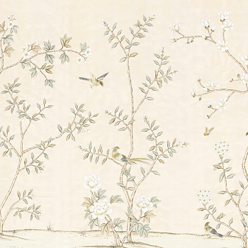 中式欧式田园花鸟壁纸壁画壁布背景画工笔画 (52)