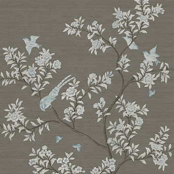 中式欧式田园花鸟壁纸壁画壁布背景画 (122)