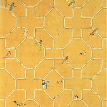 中式欧式田园花鸟壁纸壁布背景画 (2)