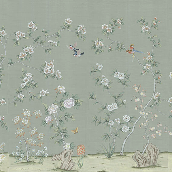 中式欧式田园花鸟壁纸壁画壁布背景画 (39)