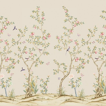 中式欧式田园花鸟壁纸壁画壁布背景画工笔画 (60)