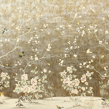 中式欧式田园花鸟壁纸壁画壁布背景画工笔画 (55)