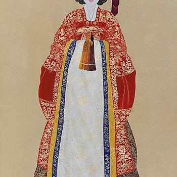 韩国韩式朝鲜族古典人物字画 (125)