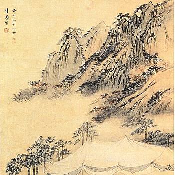 韩国朝鲜族韩式古典人物山水字画 (68)