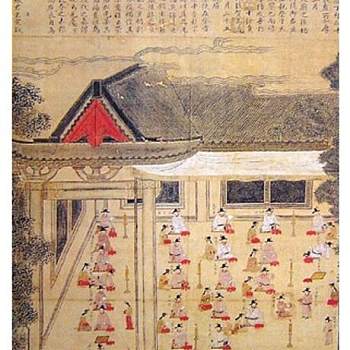 韩国朝鲜族韩式古典人物山水字画 (52)