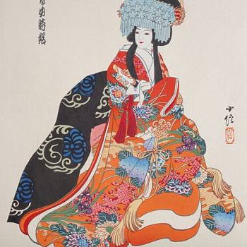 韩国韩式朝鲜族古典人物字画 (119)