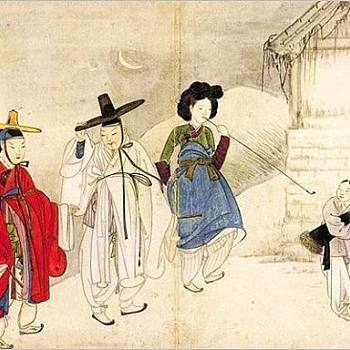韩国韩式朝鲜族古典人物字画 (78)
