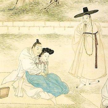 韩国韩式朝鲜族古典人物字画 a (16)