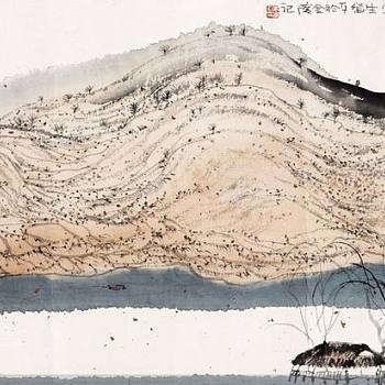 韩国韩式朝鲜族古典山水字画 (120)