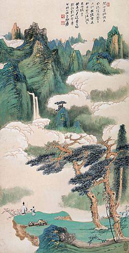 韩国韩式朝鲜族古典山水字画 (125)