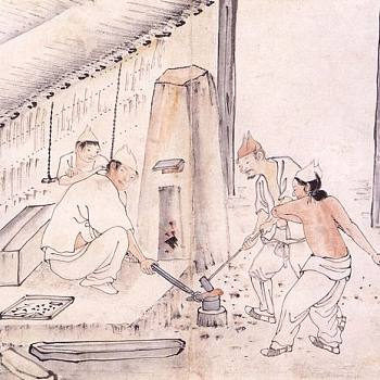 韩国朝鲜族韩式古典人物山水字画 (58)