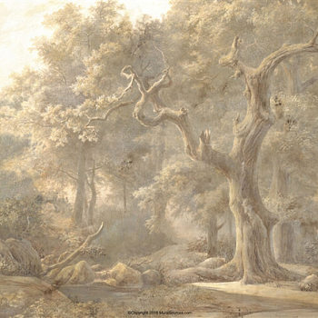 欧式法式古典风景油画背景画壁画 壁纸壁布 (19)