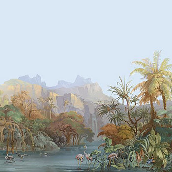 欧式法式古典风景油画背景画壁画 壁纸壁布 (28)