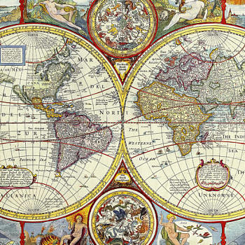 现代欧式美式世界地图城市地图图案壁纸壁布墙绘 (10)