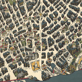 现代欧式美式世界地图城市地图图案壁纸壁布墙绘 (8)
