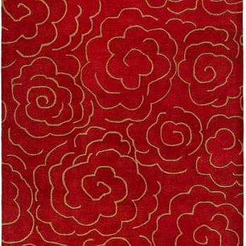 中式云纹卷草图案地毯材质贴图 (2)