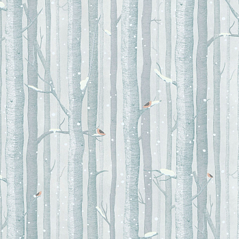 北欧现代儿童房女孩房树林壁纸壁布彩绘手绘壁纸材质贴图 a (1)
