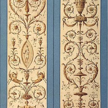 欧式法式花纹图案壁纸彩绘壁布 (13)