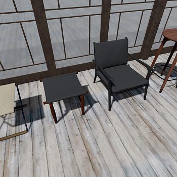 现代室内沙发座椅 休闲木式座椅 马扎