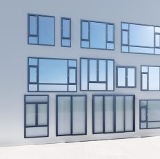 现代窗户 窗户组合 住宅窗户 窗户种类 楼房窗户 玻璃窗户