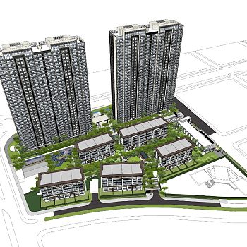 龙湖武汉光谷A地块大区建筑和景观模型